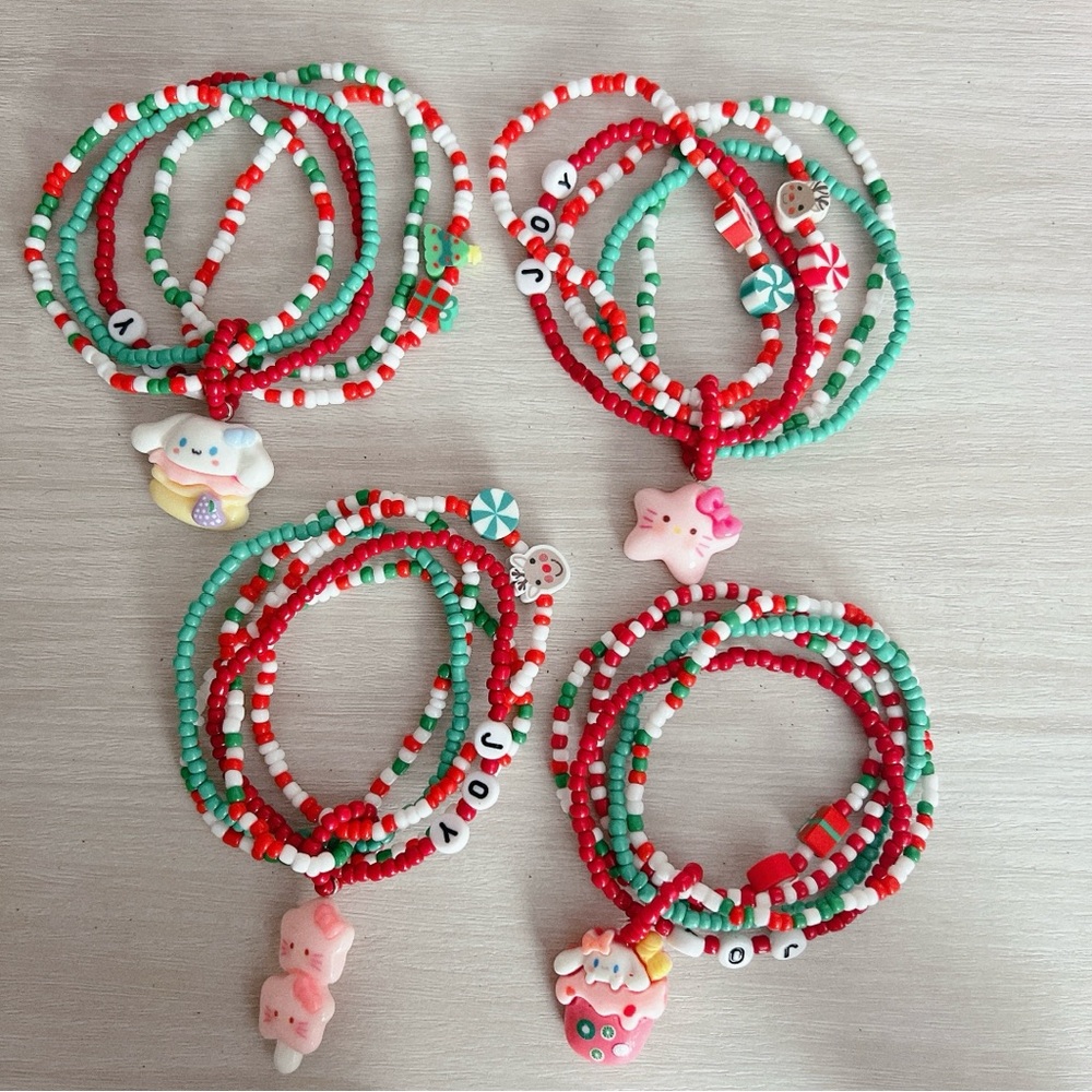 Christmas Beaded Bracelets